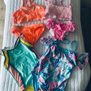 4 Girls size 6 Swim Suits Bikini